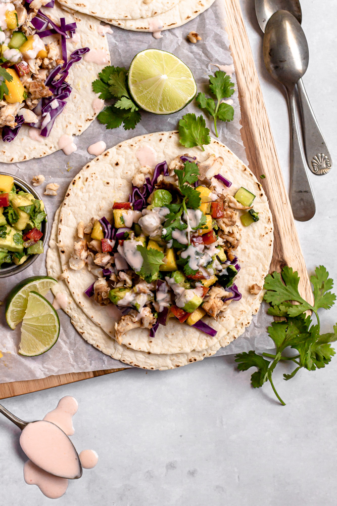 Air Fryer Fish Tacos with Mango Salsa